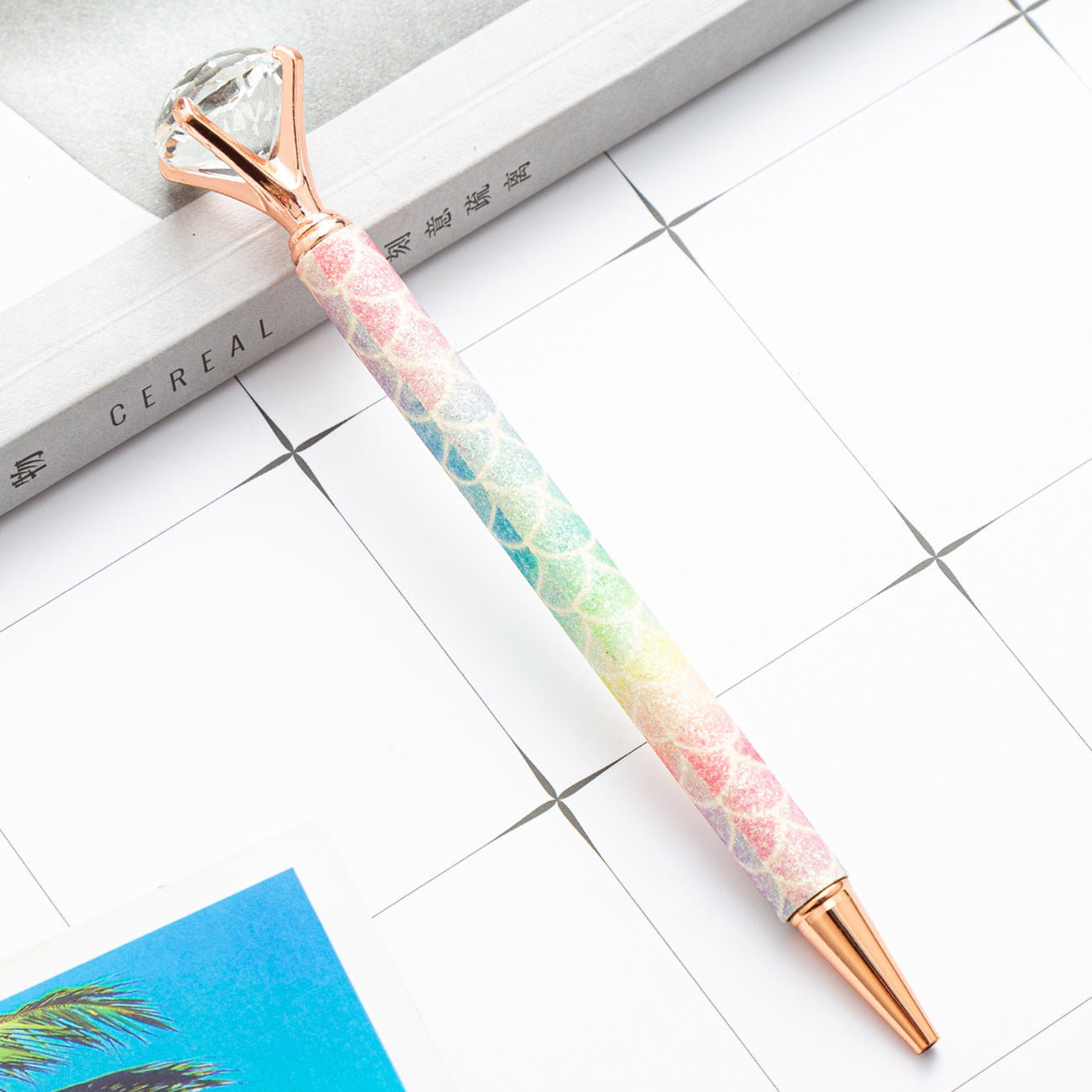 Bolígrafo de diamante grande de metal al por mayor